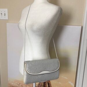 Y & S Textured Evening Bag with Chain Strap